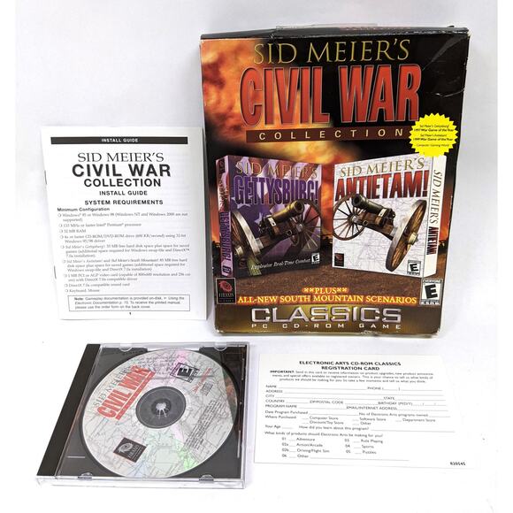 Vintage Sid Meier's Civil War Collection RPG PC CDRom Game - Two games on 1 CD - Picture 2 of 9